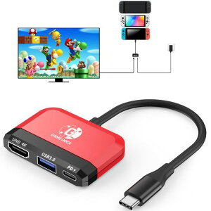 GKEAPZA Switch 2/Switch/OLED�Ή� 3-in-1�g��TV�h�b�N�A4K@60Hz HDMI�EUSB 3.0�EUSB-C PD 100W�}���[�d���ځA���^�y�ʃg���x���h�b�N�A����Switch�h�b�N�X�e�[�V�����̑�֕i