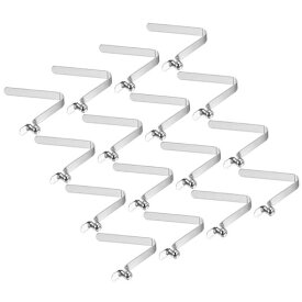PATIKIL 6.4x5mm カヤックパドルスナップ 16個セット テントポールクリップ スチール V字型 単一ピン プッシュボタン スプリングクリップ タブポールクリップ キャンプ用オーニング