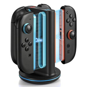L�fQECTED Joy-Con2 �p�h�b�N�[�d�X�^���h 4�䓯���Ή� RGB���C�g���� �C���W�P�[�^�[�t�� ����2.5���� Switch2 Joy-Con �[�d�h�b�N Switch2 ���Ӌ@��