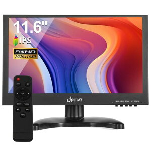 Upinva 12�C���` ���^IPS���j�^�[ �����{�f�B FHD(1920x1080) HDMI/VGA/AV/BNC ������ �����X�s�[�J�[ �Ή� �yCCTV�Ď� �h�ƃJ���� DVR PC Nintendo Switch PS5 �Q�[���@�p