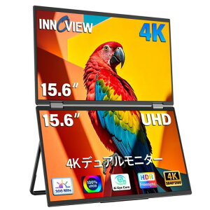 InnoView 15.6�C���` 4K �f���A�� ���o�C�����j�^�[ �h���C�o�[�s�v ���o�C�����j�^�[2��� 3840x2160P 100% sRGB �܂肽���ݎ��f���A���f�B�X�v���C ���o�C���f�B�X�v���C ������]315°