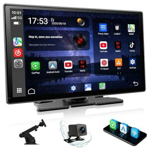 LAMTTO�f�B�X�v���C�I�[�f�B�I 9�C���` ���C�����XCarPlay/Android Auto�Ή� YouTube��Netflix�Ȃǂ����掋���ł��� ���ԕ⏕ �ԍڃ��j�^�[ �����R���g���[�� ���t���ȒP