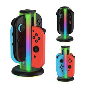 Switch Joy-Con2�[�d�X�^���hNintendo Switch2 Joy-Con2 /Switch�L�@EL���f��Joy-Con/SwitchJoy-Con�O����Ή� ���C�[�d&�X���C�h���[�d �[�d���LED�C���W�P�[�^�[�𓋍�