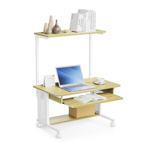 DEWEL ���[�f�X�N �p�\�R���f�X�N ��80x���s50cm ���[�^�C�v 360°��]�L���X�^�[�t ���[�I&�L�[�{�[�h�X���C�_�[ �e�����[�N/�w�K�p �ȃX�y�[�X �ω׏d45kg �g���ȒP �ړ��֗� �������