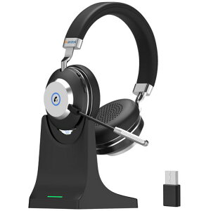 Wantek ���C�����X�w�b�h�Z�b�g Bluetooth�w�b�h�Z�b�g ���� USB�h���O���t�� ���ʒ���/�P��w���� �}�C�N�~���[�g�@�\���� �m�C�Y�L�����Z�����O �Œ�50���Ԓʘb