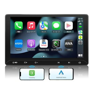 ATOTO F7WE �f�B�X�v���C�I�[�f�B�I 2DIN 10.1�C���` QLED�^�b�`�X�N���[���A���C�����XCarPlay/Android Auto�Ή� �~���[�����O ������� �J�[�I�[�f�B�I�A �n�C�t�@�C4x49W�A���v 4V RCA�v���A�E�g
