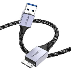 MOGOOD USB 3.0 �n�[�h�f�B�X�N�P�[�u�� USB 3.0 MicroB USB�P�[�u�� �^�C�vA�I�X - �}�C�N���^�C�vB�I�X �O�t��HDD/SSD,Blu-ray,BD�h���C�u,�f�W�^���J�����p (0.5m)