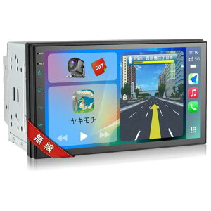 2DIN 7�C���`�J�[�I�[�f�B�I�����i�r�Q�[�V����,30�o���hEQ,1024 x 600p�f�B�X�v���C,�X�e���I��M�@,�X�}�[�g�t�H���ɐڑ����ꂽ���C�hFM/AM,�L��/����CarPlay/AndroidAuto&�~�������O,���A�J����