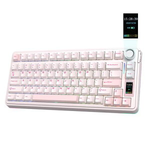 EPOMAKER X Aula EA75 MAX ���C�����X�Q�[�~���O�L�[�{�[�h �X�N���[�� �m�u�t�� �e���L�[���X ���� BT USB 2.4Ghz