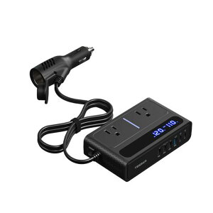 �C���o�[�^�[ 12V 100V �V�K�[�\�P�b�g �R���Z���g �ϊ� 200W �ԍڏ[�d��PD 36W �� �R���Z���g �J�[�C���o�[�^�[ DC11V-17V��110V�ϊ��� �R���o�[�^�[ 2AC������ 4��USB-A�|�[�g 2��USB-C�|�[�g �u�c