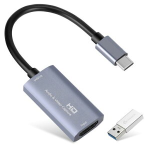 �r�f�I �L���v�`�� �J�[�h�AGUERMOK USB 3.0 HDMI to USB C �I�[�f�B�I �L���v�`�� �J�[�h�A4K 1080P60 �L���v�`�� �f�o�C�X�A�Q�[�� ���C�u �X�g���[�~���O ���R�[�_�[�APS4/5 �p Windows Mac OS