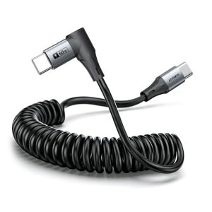 SUNGUY �R�C���� USB-C to USB-C �P�[�u�� 1�{�Z�b�g 1.2m�y�L�k�͈�: 0.3-0.8m�zL���^ �ԍڗp 60W PD�����[�d�Ή� Android Auto CarPlay �Ή� iPhone 17/16/15 Pro Max