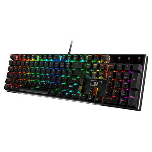 Redragon K556 RGB LED�o�b�N���C�g�t���L�����J�j�J���Q�[�~���O�L�[�{�[�h�A104�L�[�z�b�g�X���b�v���J�j�J���L�[�{�[�h�A�A���~�j�E���x�[�X�A�A�b�v�O���[�h�\�P�b�g�ƃm�C�Y�z���t�H�[�c