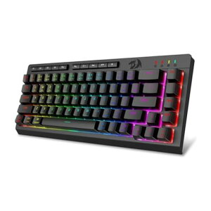 Redragon K519 ���C�����X �Q�[�~���O�L�[�{�[�h 60% �e���L�[���X Bluetooth/2.4G/USB�L�� �p��z�� �u���b�N