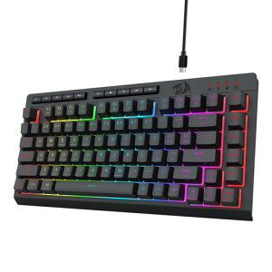Redragon K524 �Q�[�~���O�L�[�{�[�h �L�� 75% �e���L�[���X �p��z�� ���J�j�J�����^�b�` �É� �����u���� �}�N���L�[ �A���`�S�[�X�g RGB�o�b�N���C�g �I�t�B�X&�Q�[���p PS5/XBOX/PC/Mac�Ή�(�u�c