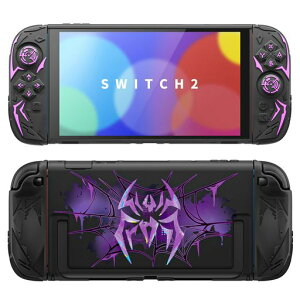 PlayVital Nintendo Switch 2�Ή��T�C�o�[�X�p�C�_�[�ی�P�[�X �h�b�N&�����L�b�N�X�^���h�Ή� �ϏՌ� ����~�߃V���R���O���b�v switch 2�Ή��w�ʃn�[�h�V�F�� �W���C�X�e�B�b�N�J�o�[�t���y�u�c