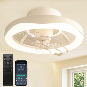 TENKOO&YOU �V�[�����O�t�@�����C�g LED �y2026����E�Ԋ����f���z8-10�� ��49cm ����� 5000LM 60W �t�@���t���Ɩ� DC���[�^�[ 360°��U�� �T�[�L�����[�^�[ ���t��] 160°�L�p�z�� �������F APP����