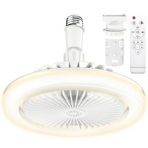 TENKOO&YOU �V�[�����O�t�@�����C�g�y���^�E�ɃR���p�N�g�z6�� 24W 2000lm led �t�@���t���Ɩ� ���t��] �ǃX�C�b�`�������[�@�\ E26���� �O��DC���[�^�[ ��@ �^�C�}�[ ���i�K�������F �p�x���c
