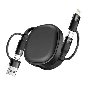 MINLU �[�d�P�[�u�� 5in1 ������莮 �[�d�R�[�h 4in1 [MFi�F��]65W+27W�}���[�d �}���` �X�}�z�[�d iPhone/USB-Type-C �P�[�u�� �f�[�^�]������ iPhone17 16 15 14 13 12 Pro