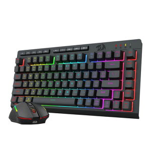 Redragon ���� �L�[�{�[�h �}�E�X�Z�b�g�yBT/2.4G/USB-C�L���z�Q�[�~���O�L�[�{�[�h 75% �e���L�[���X �p��z�� �É� �����u���� �Q�[�~���O�}�E�X 12800DPI RGB�o�b�N���C�g �}�N���L�[ �[�d�� �|�c