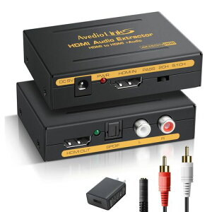 avedio links 4K@60Hz HDMI ���������� HDMI�f�W�^���I�[�f�B�I������ 5.1ch SPDIF���f�W�^��+RCA�A�i���O �X�e���I �����o�� �����R���o�[�^�[ PS5/Fire TV/Blu-ray�Ή� PSE�F�ؓd���A�_�v�^�t��