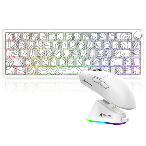 ATTACK SHARK x MAMBASNAKE X65PROHE ���s�b�h�g���K�[ �Q�[�~���O�L�[�{�[�h X11�Q�[�~���O�}�E�X�L�b�g ���C�����X 8k�|�[�����O���[�g RT 0.01mm�Ή� ���C�����X8000Hz�Ή� 2.4G/BT/�L��
