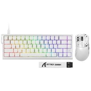 ATTACK SHARK X68HE ���s�b�g�g���K�[ �Q�[�~���O�L�[�{�[�h/�}�E�X�Z�b�g RT0.01mm �L���L�[�{�[ 8K�|�[�����O���[�g ���C�X�C�b�` QMK�x�� �K�X�P�b�g�\�� �Q�[�~���O�}�E�X�t�� �g���C�[���[�h�c