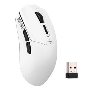 EPOMAKER Click Lite ���C�����X �Q�[�~���O�}�E�X 800~12,000 DPI �����\ PAW3311�Z���T�[ ���y��59g ���� 500mAh�o�b�e���[ 2.4GHz/BT/USB-C �[�d�����C�����X�}�E�X PC Windows