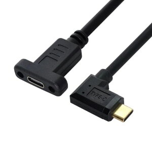 chenyang USB 3.1 Gen 2 10Gbps USB C �I�X-���X 90�x ���p �����[�d �f�[�^ �r�f�I�]�� �����P�[�u�� �p�l���}�E���g���t�� 0.3M