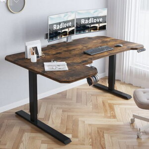 Radlove �p�\�R���f�X�N �d�����~�� �f�X�N ��150CMx���s101CM �d���� �p�\�R���f�X�N �Q�[�~���O�f�X�N �� �d�����~���X�^���f�B���O�f�X�N PC�f�X�N ���� pc�f�X�N �������߉\ �������[�@�c