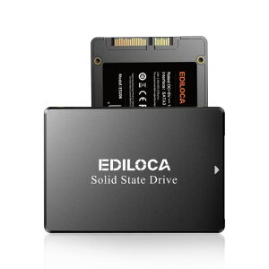 EDILOCA ES106 SSD 256GB 2.5�C���` 7mm SATA3 6Gb/s 3D NAND TLC�̗p �����^SSD �G���[�����@�\ �����d�� �ϐk �ϏՌ� 3�N�ۏ� (256 GB)
