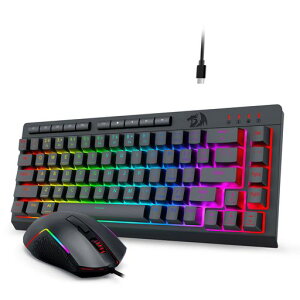 REDRAGON �L�� �Q�[�~���O�L�[�{�[�h �}�E�X�Z�b�g 60% �e���L�[���X �p��z�� �É� �����u�����L�[�{�[�h 26�L�[���[���I�[�o�[ 8000DPI 1000HZ ���w�Q�[�~���O�}�E�X RGB�o�b�N���C�g �}�N���Ή�