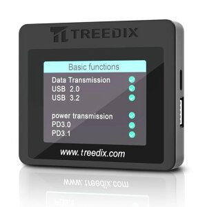 Treedix USB�P�[�u���`�F�b�J�[ �e�X�^�[ �f��/��R�l/�@�\/eMarker���m Type-C Micro-B Mini-B Lightning�Ή�