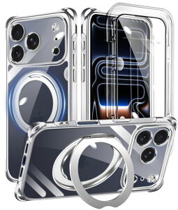 Cexitesuo For iPhone 18 Pro Max / 17 Pro Max �P�[�X �N���A �����O�t�� �K���X�t�B�����t��