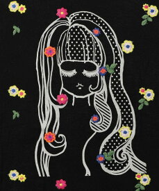 ★SALE★【ScoLar スカラー】141666 花刺繍チュール重ね 女の子プリントTシャツ トップス カジュアル ポップ カラフル 原宿系 個性的【パッパドゥドゥ】