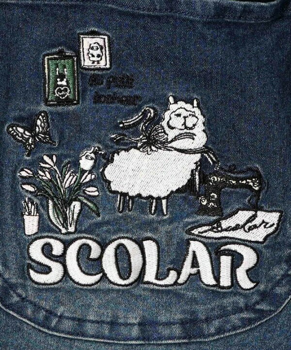 楽天市場】【ScoLar スカラー】142722 アルパカ刺繍ストレッチデニム  