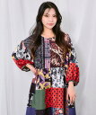 ★新作★【ScoLar スカラー】163613 POPコラージュ総柄シャツワンピース カジュアル レトロ 原宿系 個性的【パッパドゥドゥ】