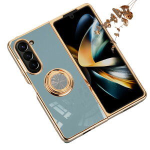【メッキ加工】galaxy z fold7 ケース Gaalxy Z Fold6 ケース TPU 耐衝撃カッコいい カバー 保護カバー Galaxy Z Fold4ビジネス風 車載ボルダー対応 リング付き スタンド機能 手触り良い 一体型リング付き