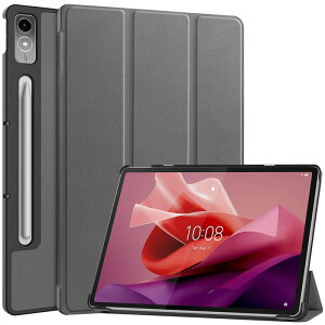 Lenovo Tab P12 12.7�^�u���b�g�P�[�X Lenovo Pad Pro 12.7�P�[�X PU���U�[ �X�}�[�g�P�[�X �O�܂�u���P�b�g�@�\ ������ ���y�� ���� �ϏՌ��� �h�o ���h�~ �w��h�~ �S�ʕی�J�o�[ Lenovo Tab P12 12.7�P