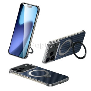 iphone17pro ケース magsafe iphone17 pro ケース カーボン調 PUレザー iphone17 pro max カバー iphone17 iphone17 pro Max 17 Pro 17 air 磁気ケース リングスタンド MagSafe PC PUレザー メタル アイフォン17 隠しリンク付