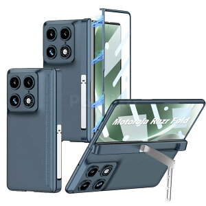 Moto Razr Fold �P�[�X motorola razr fold ���g���[�� ���C�U�[ �t�H�[���h �㎿�f�U�C�� �ی�P�[�X �q���W�ی� �t���J�o�[ �X�^���h�t�� �܂肽���݃P�[�X �t�����g�ی� �J�����ی� �ϏՌ� 3�F ���^