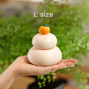 鏡餅 木製 国産ひのき S/M/L 全3サイズ 桐箱入り 鏡もち 無垢材