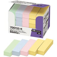 付箋 スリーエム ジャパン ポスト・イット強粘着　エコノP　50×15mm　90枚×25パステル4色 7001SS-K