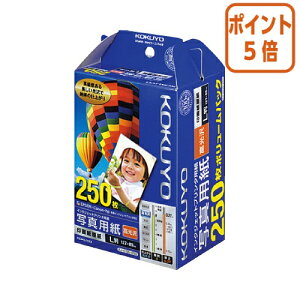 ★10月16日17時注文分よりポイント5倍★ コクヨ インクジェットプリンタ用紙 写真用紙 高光沢  L判 250枚 KJ-D12L-250N