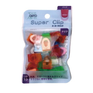 オート スーパークリップ クリア 38個入 クリアカラー5色アソート 38個入 PSC-380