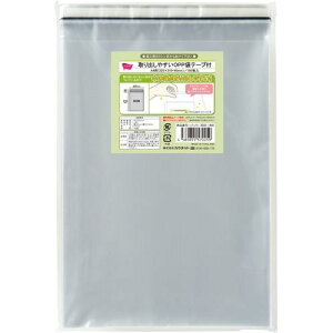 カウネット 取り出しやすいOPP袋 テープ付 A4用 100枚 3033-1440