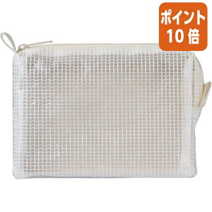 ★10月16日17時注文分よりポイント10倍★ カウネット 中身が隠せる仕切り付き メッシュケース 通帳 100×140mm 1個 4297-2495