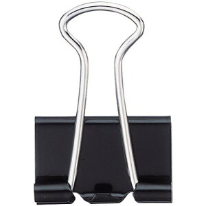 カウネット パ)ダブルクリップ オープンボックス ブラック小 1セット(20個入×5) 4263-9770