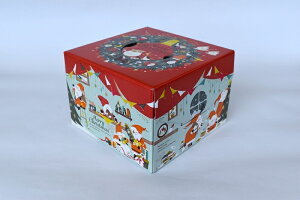 キャリーデコ トムテハウス 4.5号(1セット10枚入)ケーキ箱 クリスマス デコ箱