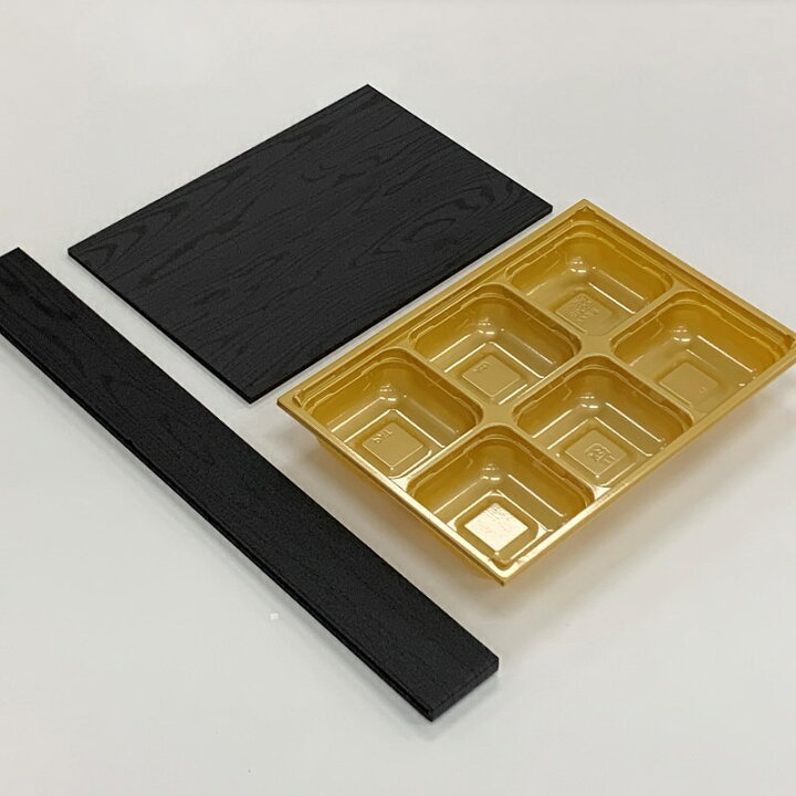 楽天市場】使い捨て容器 ワン折重81×55(45)黒焼杉縁 SP-6金底 共蓋[100 